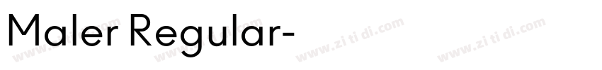 Maler Regular字体转换 Maler Regular字体转换